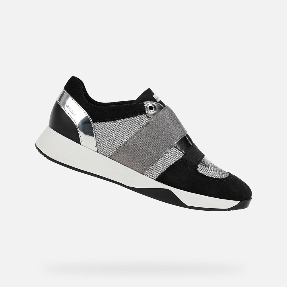 Geox Sneakers Grey/Black Suzzie - Geox Womens Shoes - BUYOJG358